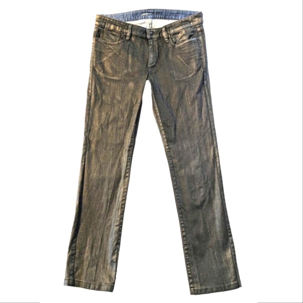 BCBG MaxAzria Painted Straight Leg Jeans